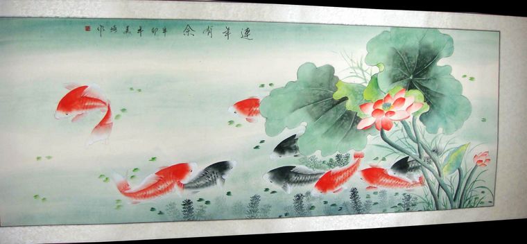 六尺工筆九魚